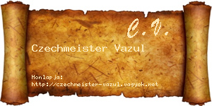 Czechmeister Vazul névjegykártya